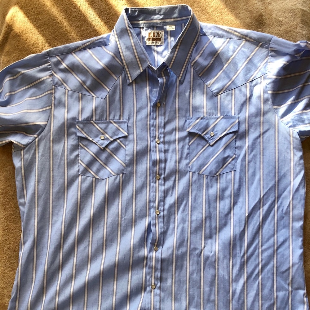 Ely Cattleman Pearl Snap Long Sleeve Shirt.